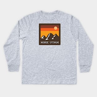 Hike Utah Retro Logo Kids Long Sleeve T-Shirt